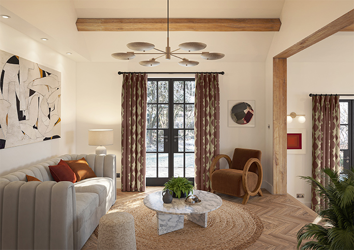 Construct, Wild Red - Made to Measure Curtains - Image 14